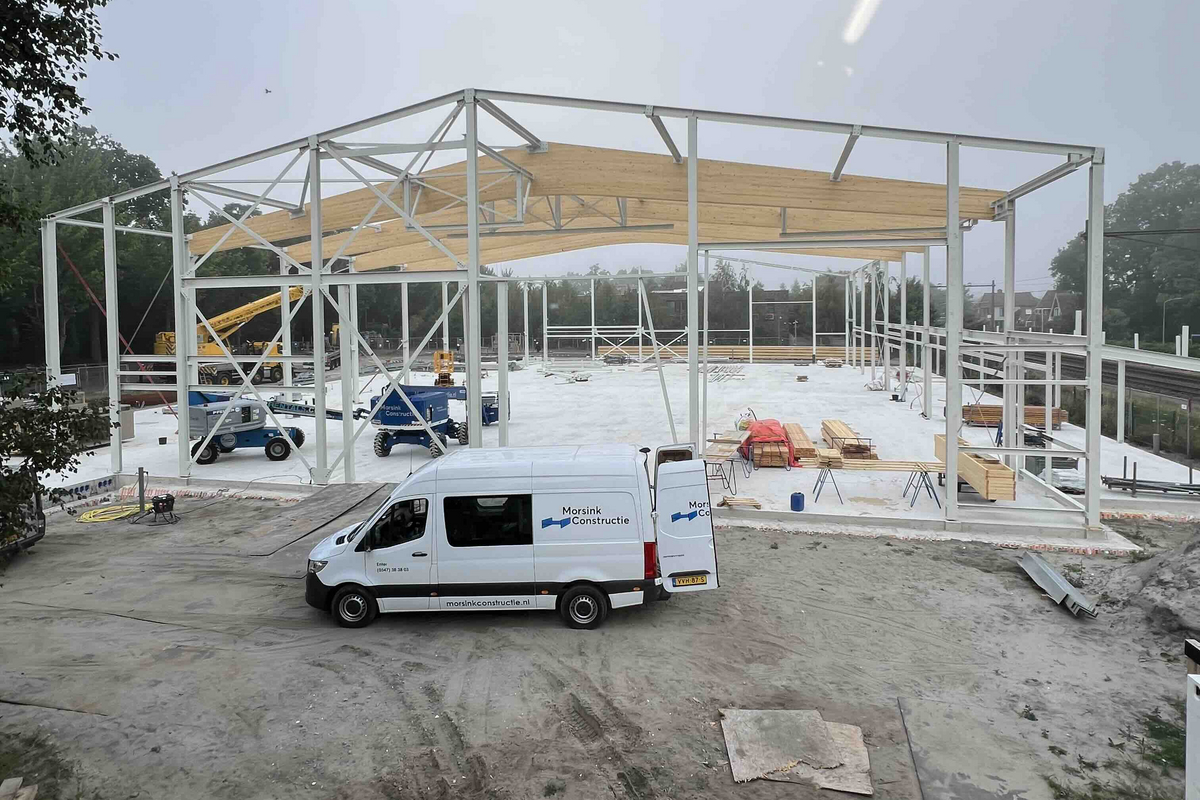 Voortgang bouw Sportgebouw de Veiling in Twello