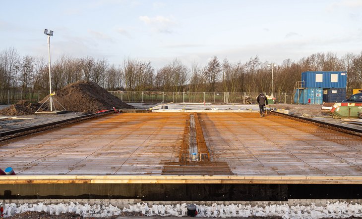 Wapening voor betonnen vloer
