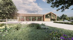 Sfeerimpressie nieuwe brandweerkazerne Zuiderlaan in Twello