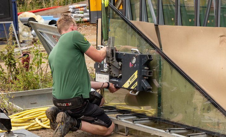 Infrastructuur en glas zetten