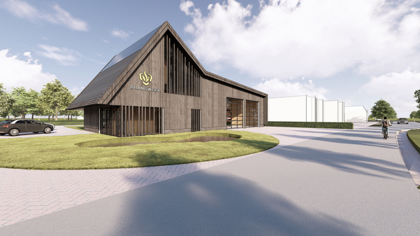 Impressie ontwerp nieuwe brandweerkazerne Voorst