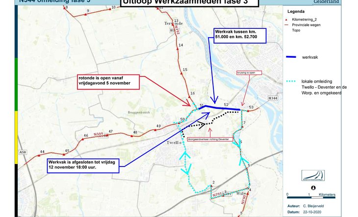 uitloop werkzaamheden N344