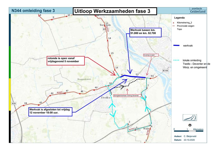 uitloop werkzaamheden N344