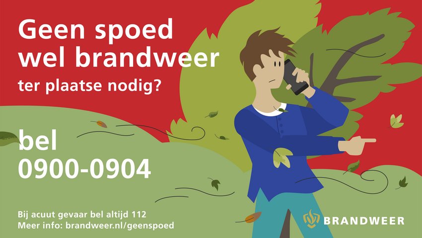 Brandweer geen spoed