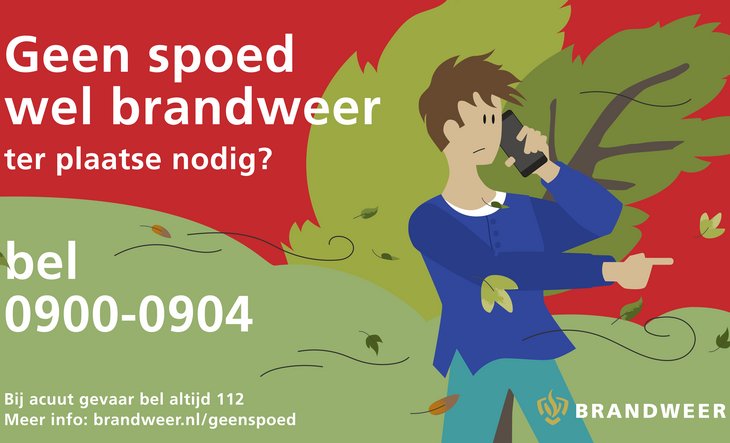 Brandweer geen spoed