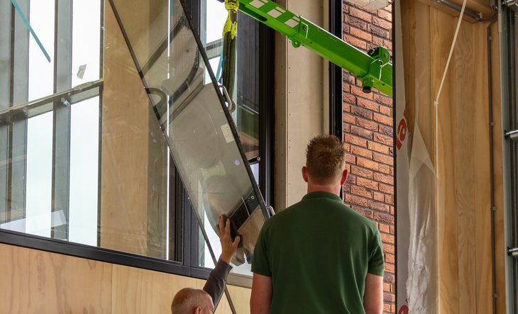 Infrastructuur en glas zetten