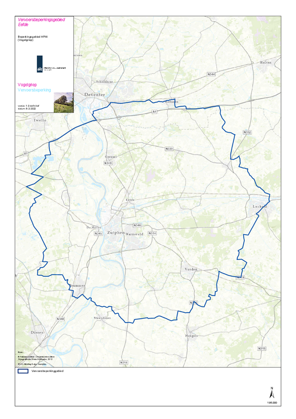 vervoersverbod 10 km rondom eefde