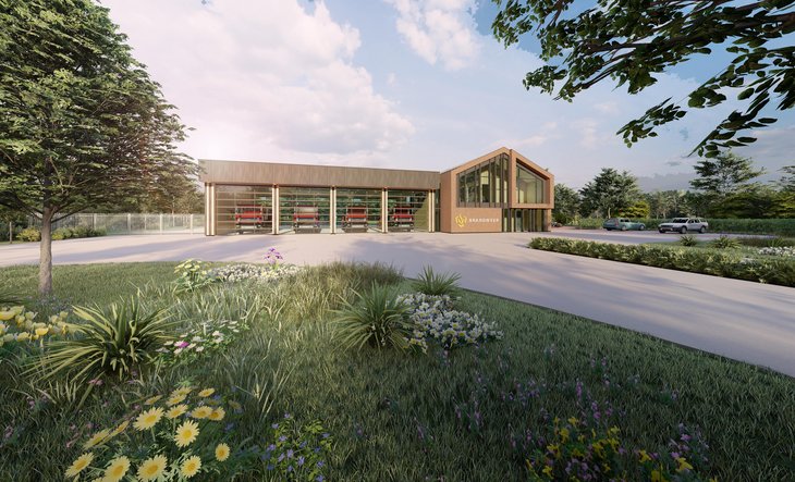 Sfeerimpressie van de nieuwe brandweerkazerne