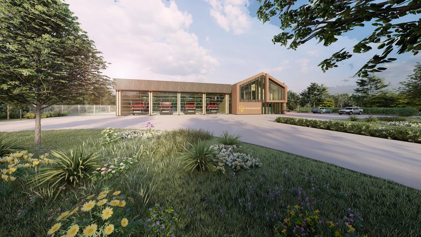 Sfeerimpressie van de nieuwe brandweerkazerne