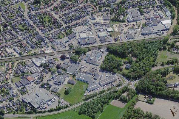 Luchtfoto bedrijventerreinen Nijverheid en 't Belt