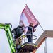 Plaatsen van de brandweervlag op het hoogste punt