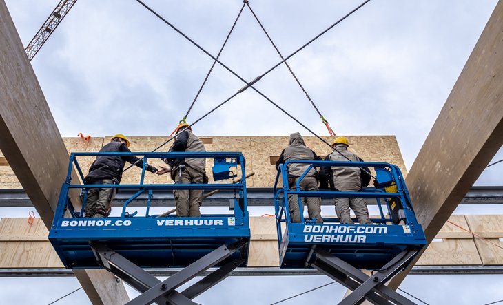 Werklui op hoogwerkers