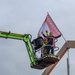Plaatsen van de brandweervlag op het hoogste punt