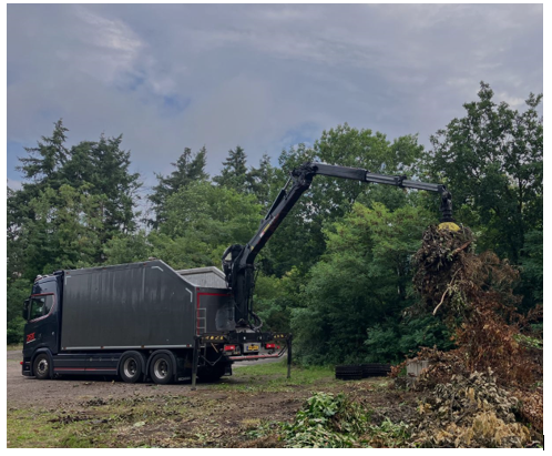 Foto vrachtwagen snipperroute